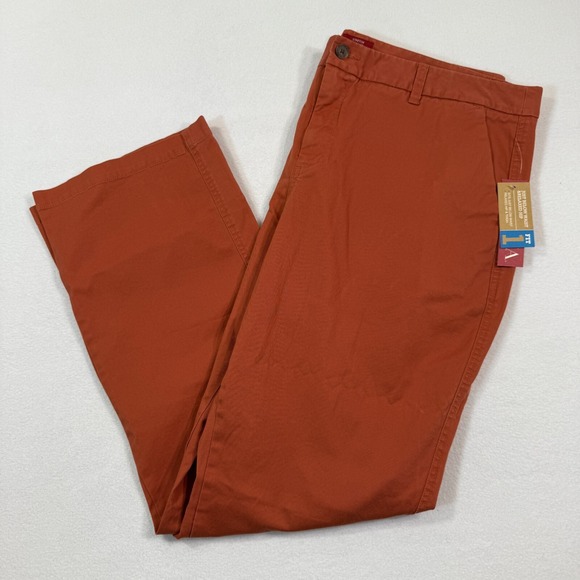 Merona Pants - Merona Chino Pants Women 18 Orange Fit 1 Stretch Relaxed Hip Casual NWT